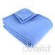 Linnea Couverture Polaire 240x300 cm 100% Polyester 350 g/m2 Teddy Bleu Azur - B07KM7S1ZB